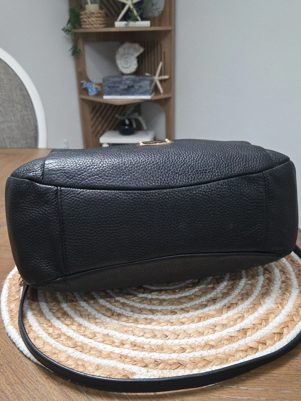 Michael Kors Hallie Large Convertible Shoulder Hobo Bag In Black Pebbled Leather